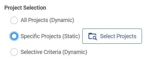 CP - alert-project-selection