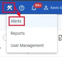 CP - selecting-alerts-in-the-portal-management-menu