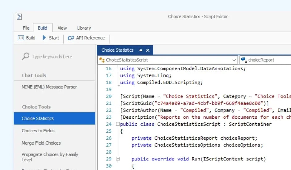 Bibliothèque des scripts