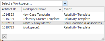 Relativity workspaces