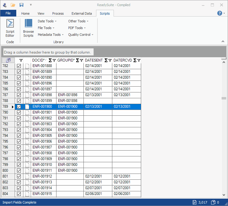 ReadySuite Create Sortable Date Script